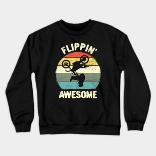 Retro Dirt Bike Motocross Rider: Flippin' Awesome Crewneck Sweatshirt